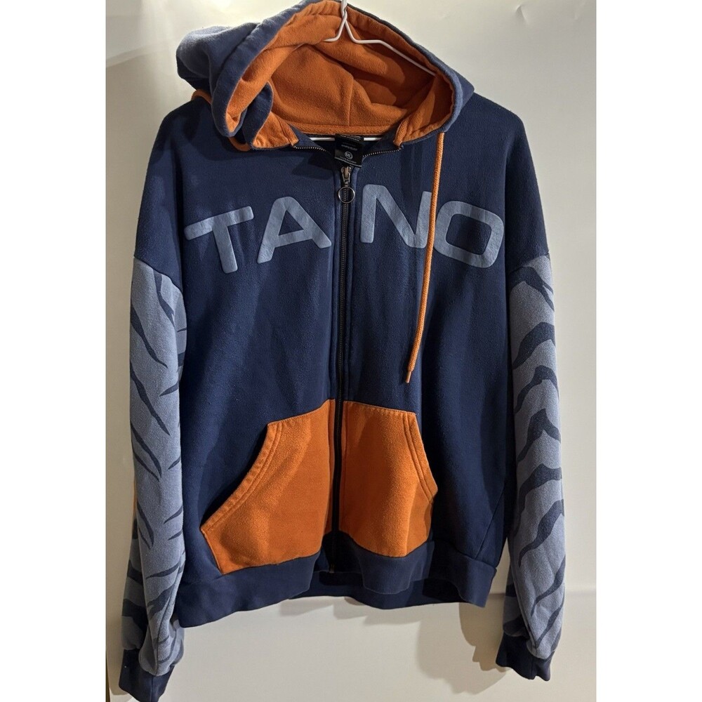 Her Universe Star Wars Ahsoka Tano Hooded Full Zip Hoodie Jacket M Navy Orange